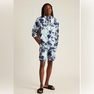 Bonobos lightweight Anorak Jacket & Short Set Size M Water-Repellent Navy Blue